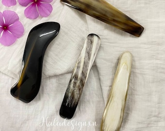 Natural Buffalo horn Barrette- Custom Personalised Hair Clip-Hair Clasp-Hair Slide-Hair Accessories - Horn  Hair Ornament