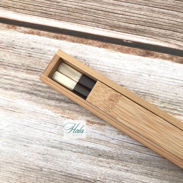 Personalised chopstick box, Custom chopstick gift, Box with chopstick, Wedding gift, Custom, Travel chopstick box, Straw box, Wedding favour