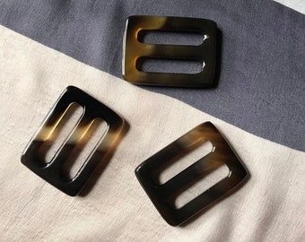 Rectangle Scarf Ring For Silk scarf , Buffalo horn  scarf ring, Horn Scarf Slide, Scarf Ring , Scarf Accessories