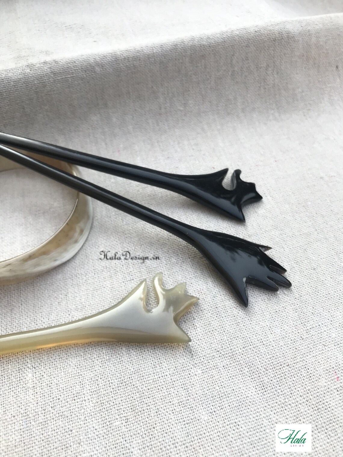 Hand Shape Horn Hair Stick Quirky Anti Static Hair Etsy