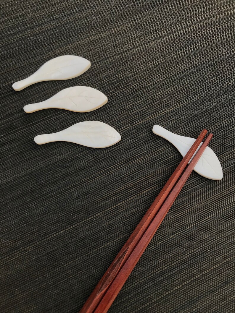Seashell Leaf Chopstick rest Hashioki Chopsticks rest Etsy