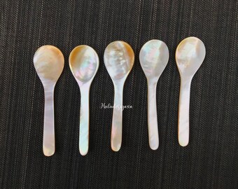 クリアランスセール：牡蠣キャビアスプーン L = 8 cm、ゴールデン