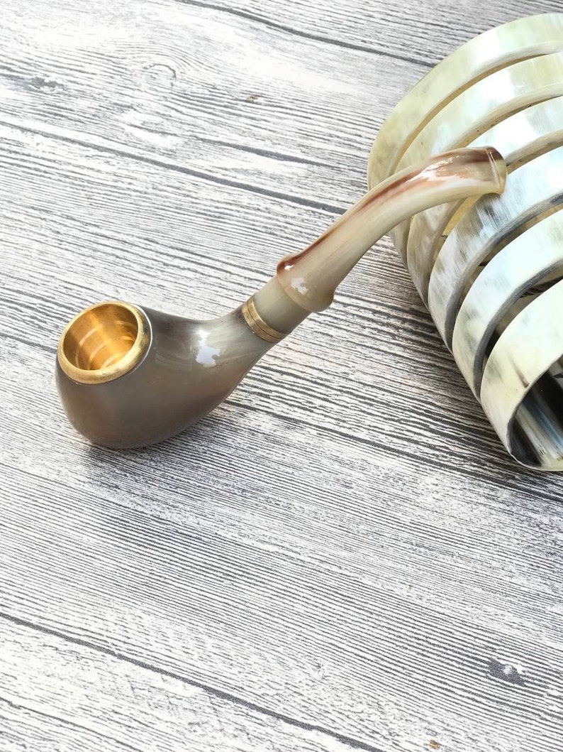 Tobacco Horn Pipe Horn Smoking Piper Buffalo Horn Pipe Etsy