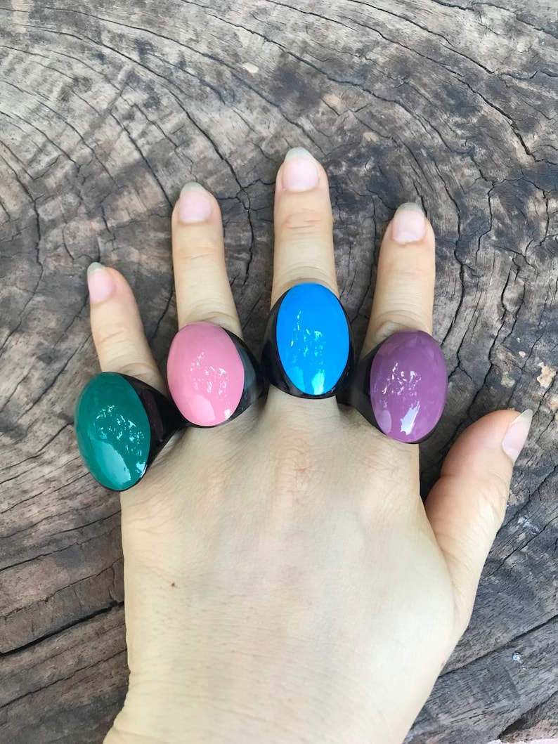 Gift for her Chunky ring Boho Ring Buffalo Horn Ring Horn Chunky Ring Buffalo Horn Jewelry Handmade ring