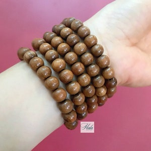Padauk wood bead necklace Tibetan Buddhist Malas Necklace, Prayer 108 beads, Buddist Prayer, Wooden Necklace, Minimalist Necklace