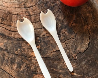 マザーオブパールスプーン、シェルスポーク、サイズ11 cm、グルメの必需品、フォアグラ、高級食料品、デザートスプーン、アイスクリームスプーン