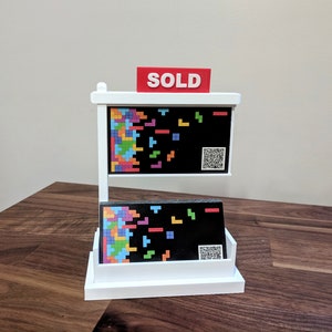 White Real Estate Business Card Display - Business Card Holder personalized gift for real estate agent