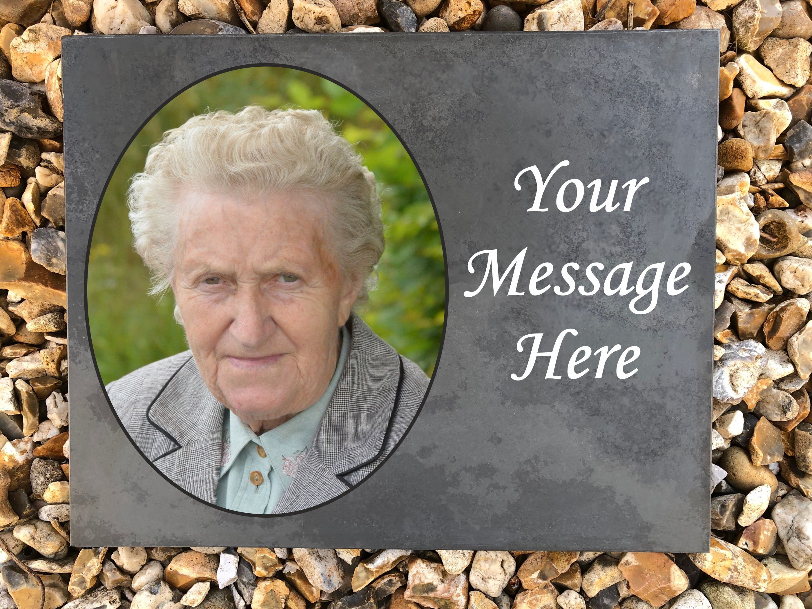 Personalised Memorial Large Slate Plaque Grave Headstone Etsy