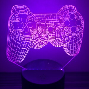 Personalised LED Neon Multi Colour Gamer Gaming Controller Night Light Sign Any Name Engraved image 3