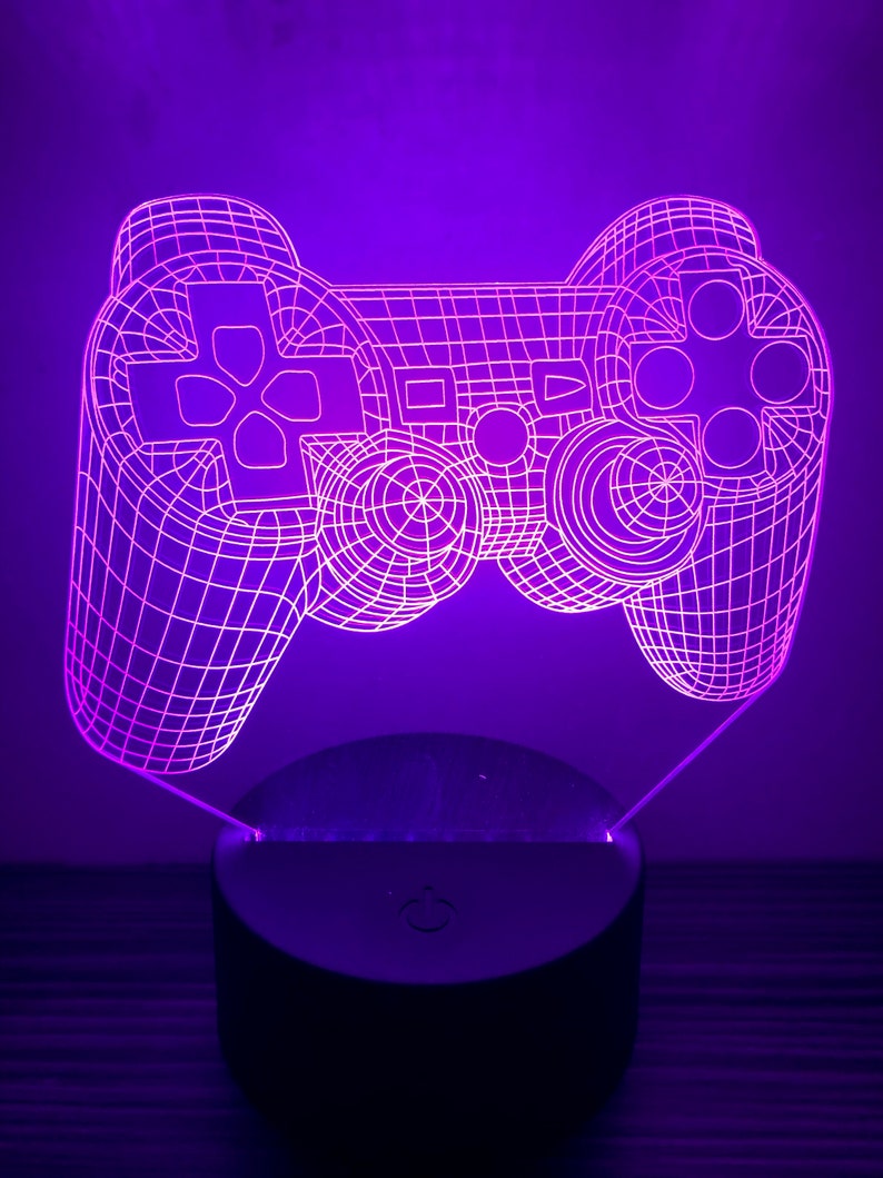 Personalised LED Neon Multi Colour Gamer Gaming Controller Night Light Sign Any Name Engraved image 3