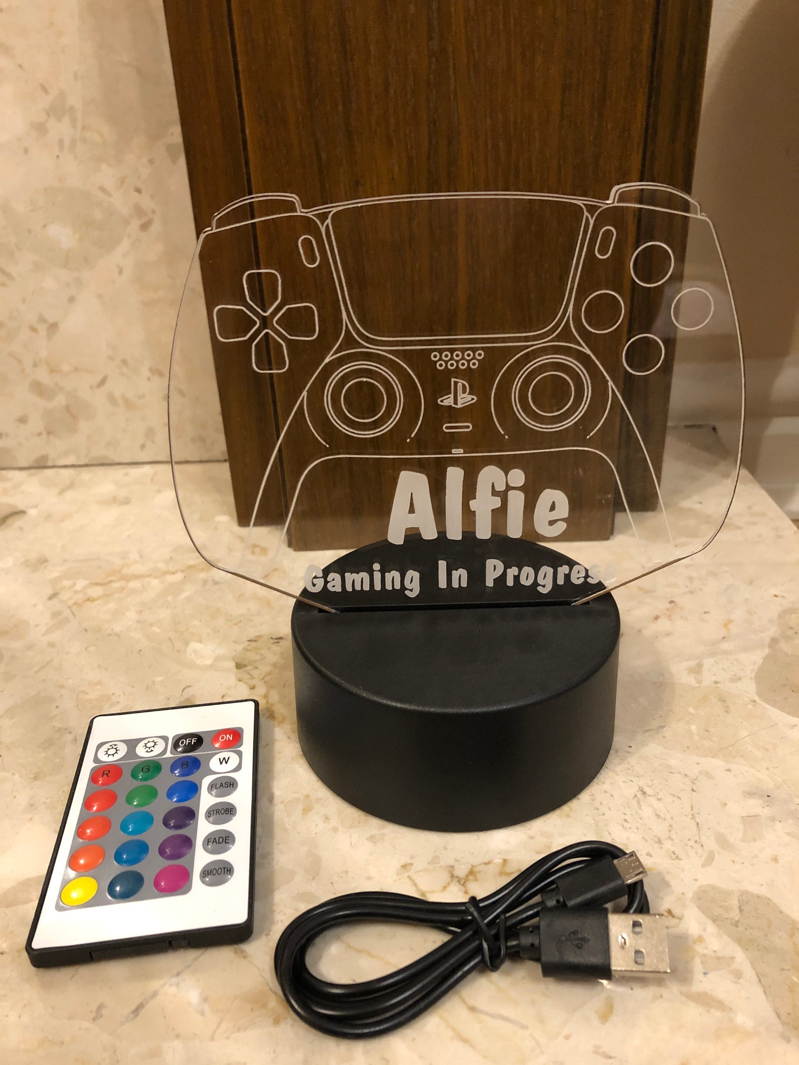 Personalised LED Multi Coloured Gamer Light Game Controller | Etsy