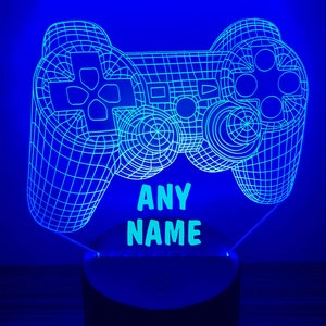 Personalised LED Neon Multi Colour Gamer Gaming Controller Night Light Sign Any Name Engraved image 2