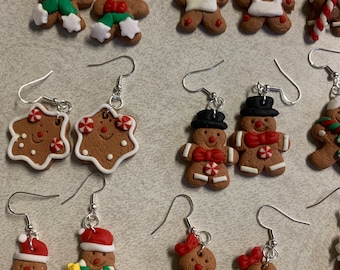 Polymer clay Gingerbread earrings