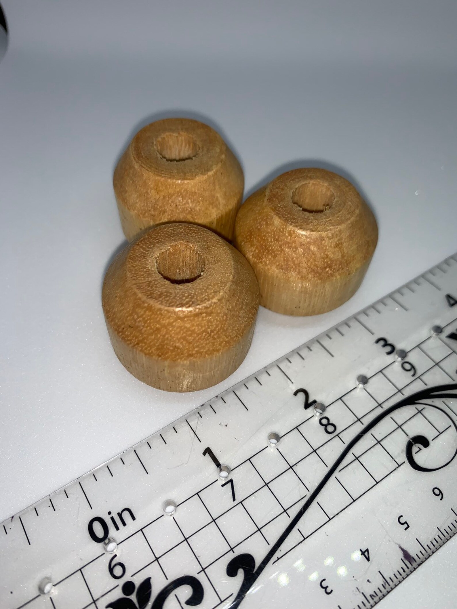 Vintage 3 Large Wooden Beads Etsy