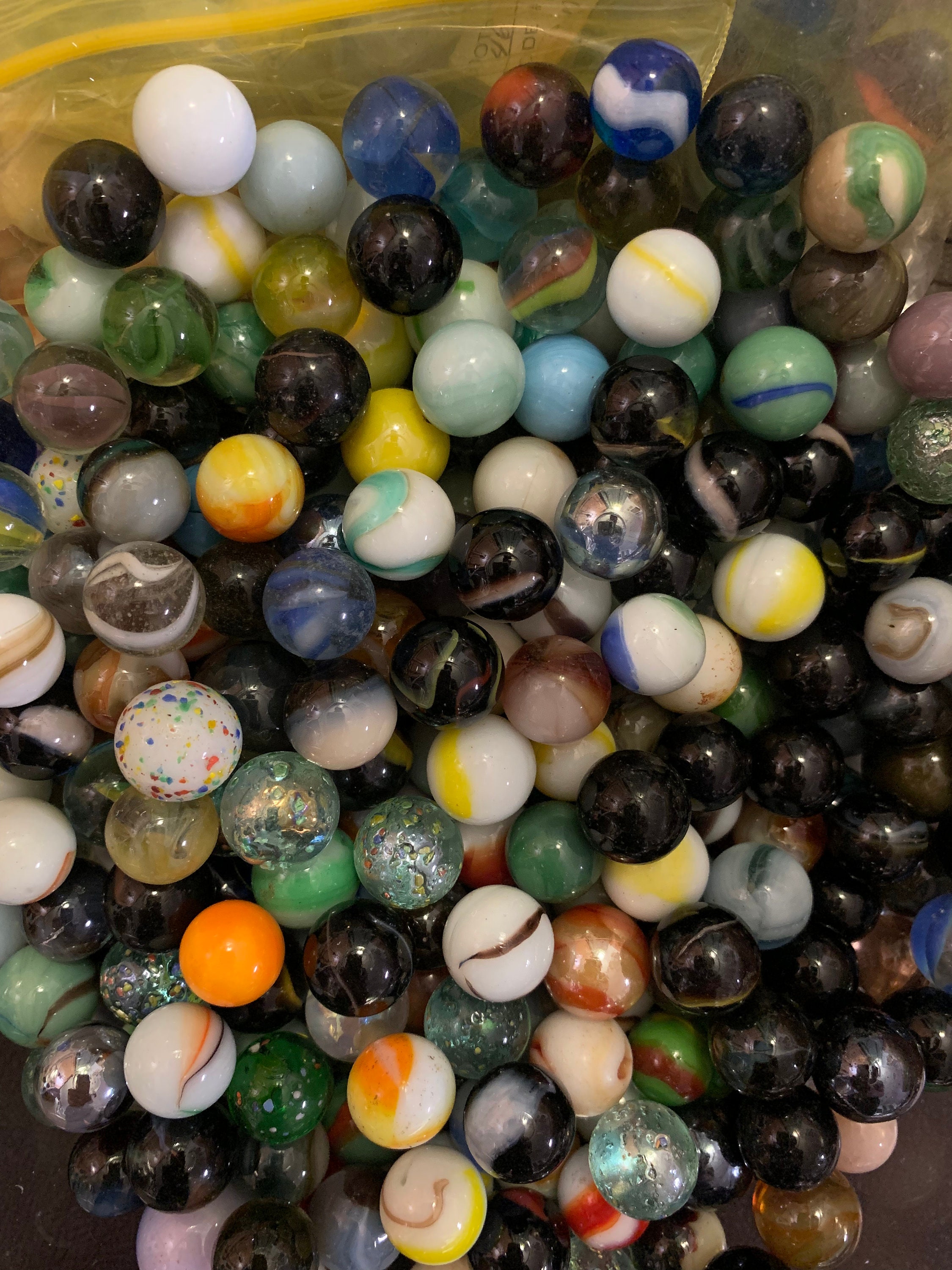 Bulk Assorted Premium Peewee Glass Marbles 12mm Choice of Quantity Inc  Rooster, Sun, Tiger Shark Etc Games Party Favors Yard Art Crafts -  New  Zealand