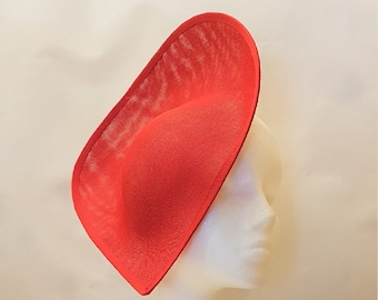 Teardrop Fascinator Hat Base, 30cm Upturned Brim, DIY Millinery Supply