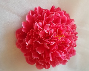 Large Silk Peony Flower Coral, Pink, Red, Rose Pink, HotPink , Light Purple Flower for DIY Hat Projects Millinery Supply Fascinator