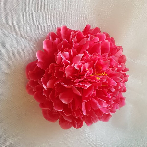 Large Silk Peony Flower Coral, Pink, Red, Rose Pink, HotPink , Light Purple Flower for DIY Hat Projects Millinery Supply Fascinator