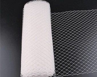 Birdcage veiling, Russian Veiling, WHITE  Blusher netting DIY net 10" French Netting, WHITE  netting, Millinery  project Ascot, Wedding  etc