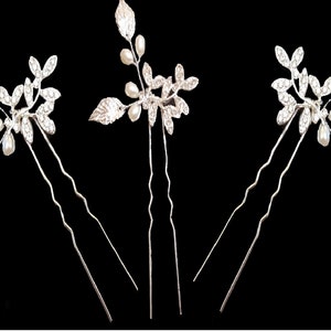 Crystal Hair pins Bridal hair pins Crystal Wedding hair pins Gold Silver Rosegold hair pins Wedding hair pins Bridesmaids hair pins Crystal