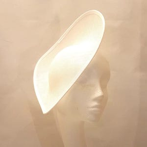 Hat Base Fascinator Hat Form for DIY Hat Millinery Supply Teardrop Shape 30cm Upturned Brim hat Base for DIY Hat Projects Millinery Supply