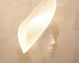 Teardrop Fascinator Hat Base, 30cm Upturned Brim, DIY Millinery Supply