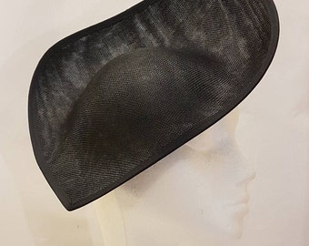 Teardrop Fascinator Hat Base, 30cm Upturned Brim, DIY Millinery Supply