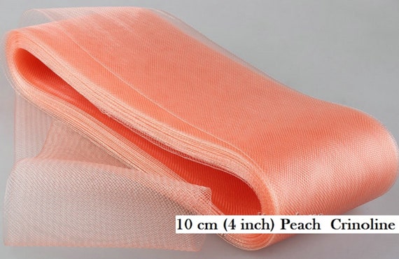 10 cm Crinoline Trim Coral Pink Horsehair Braid 3 yards Piece 4/"