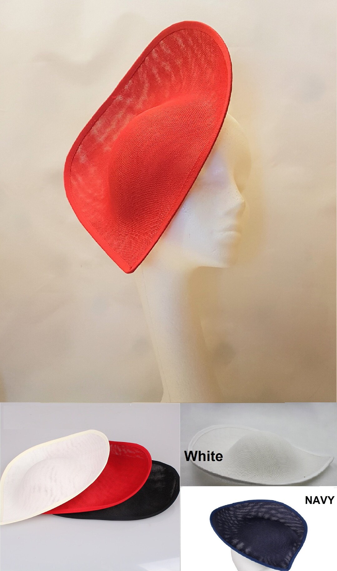 Hat Base Fascinator Hat Form for DIY Hat Millinery Supply Teardrop