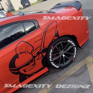 Driver & Passenger SlDE KlTS Fitted for Scat Pack CHARGER Bee Huge Decal Reflective or Cast Vinyl Custom Graphic kit KlT Mopar 392 6.4L 6.4