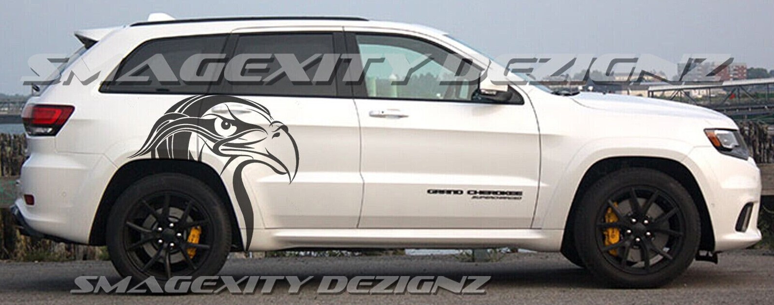 Trackhawk Graphics Tribal HAWK Decal Kit Graphics for TRACKHAWK Mopar Srt Hellcat Klt 392 ...