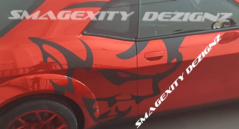 Huge Custom 2018 Decal Graphic Vinyl Demon Challenger Etsy