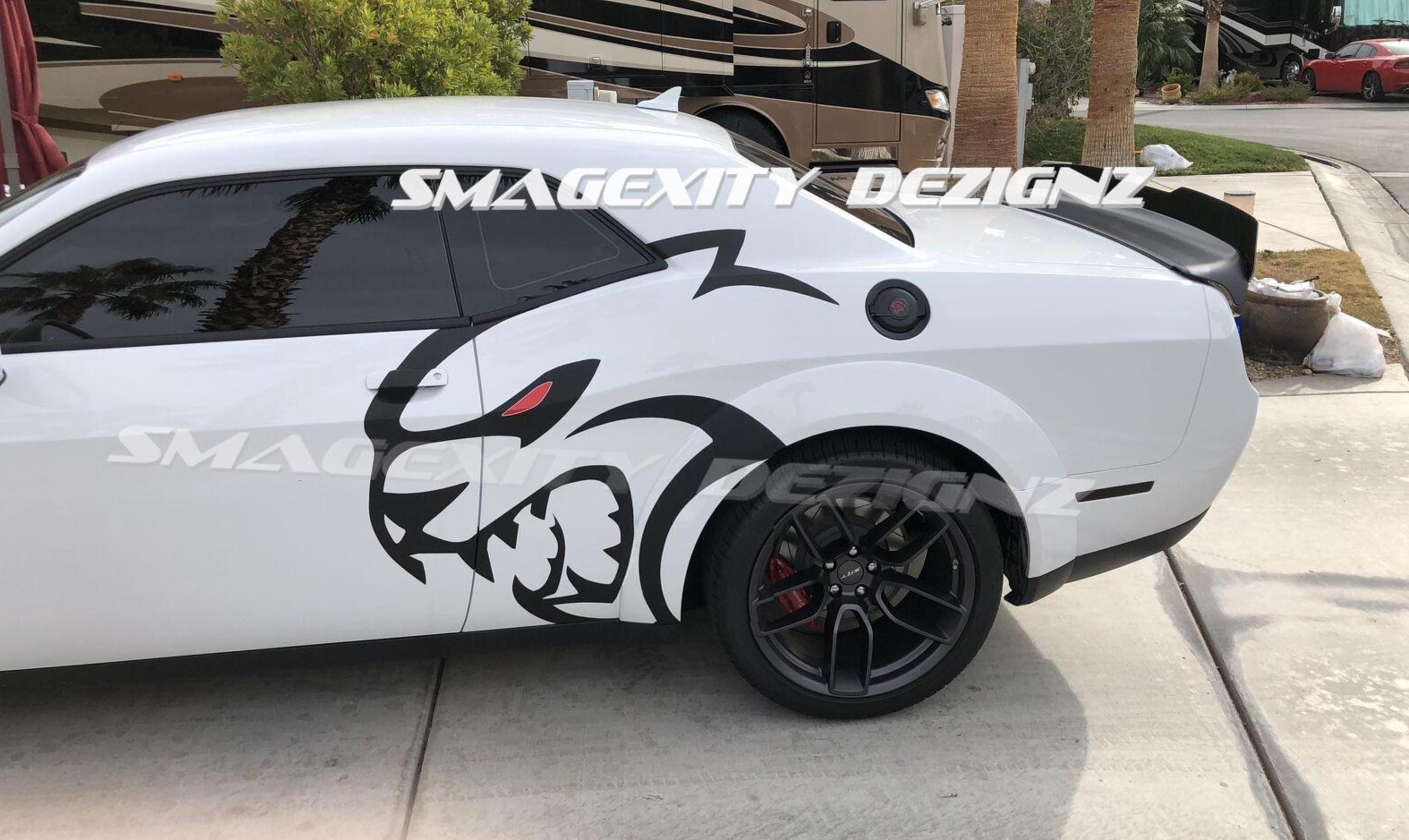 Drlver & Passenger Klts for 376 6.2L CHALLENGER HELLCAT Huge Decal
