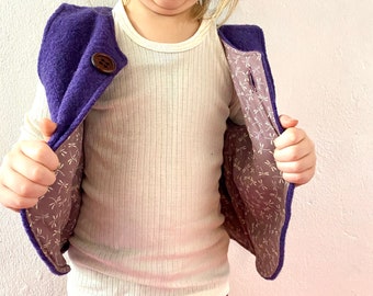 Wool Vest *Purple Dragonfly*