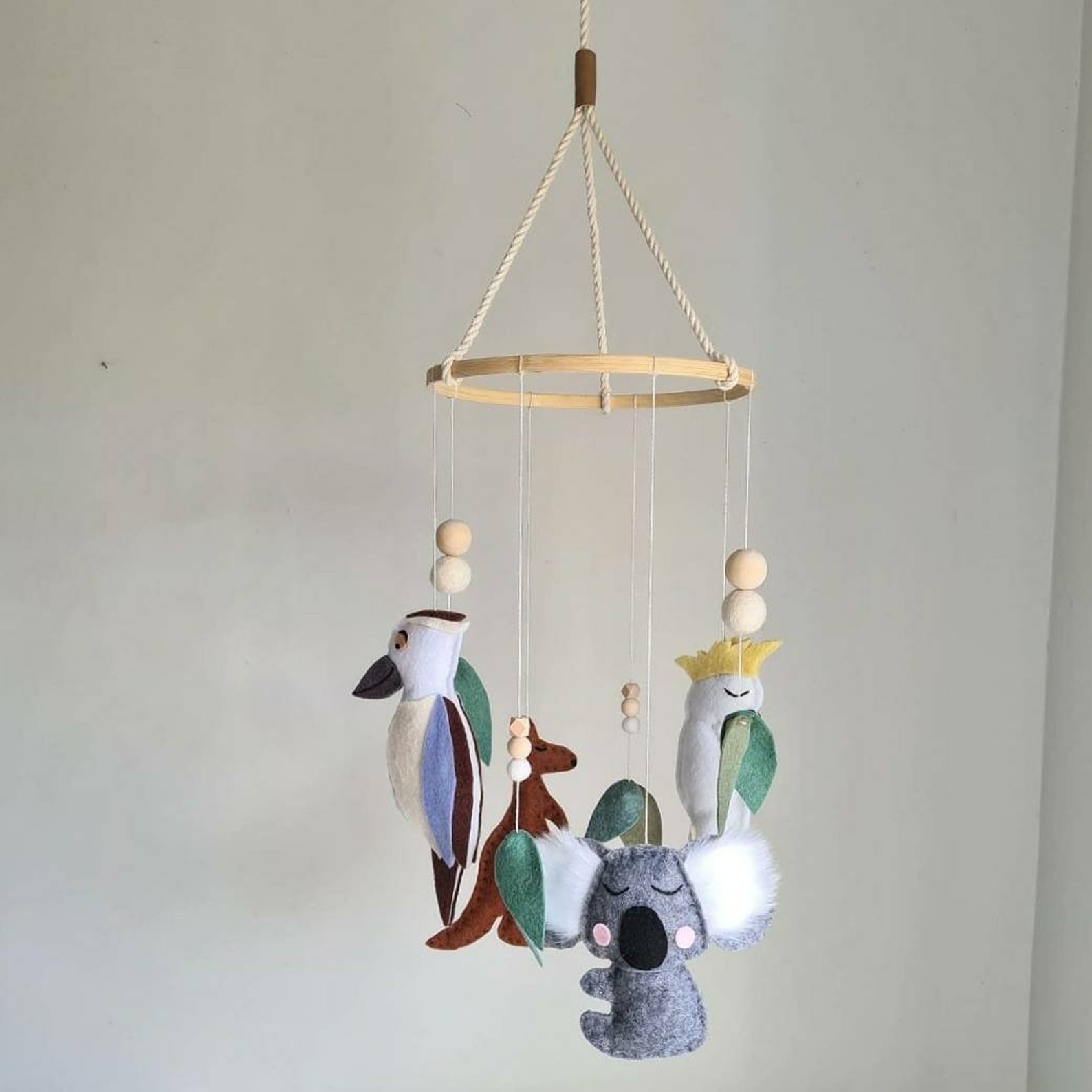 Australiana baby mobile koala mobile cockatoo mobile Etsy