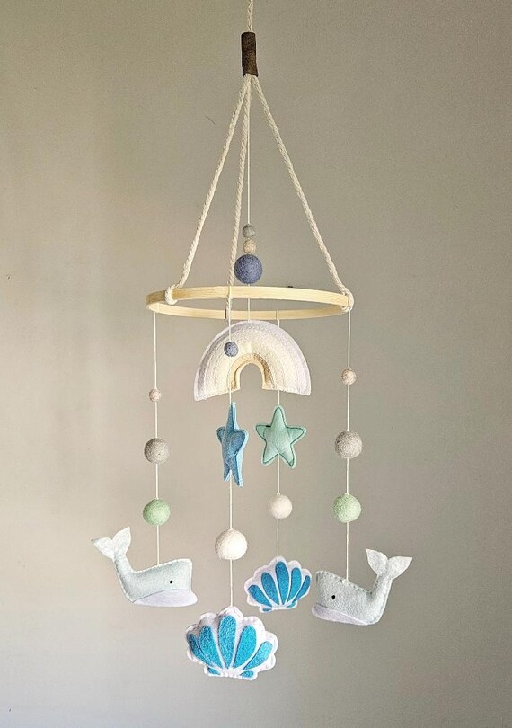 Buy Whale Baby Mobile, Whale Cot Mobile, Nautical Baby Mobile