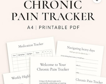 Chronic Pain Tracker Printable: Daily Symptom Journal & Self-Care Planner (PDF Download)