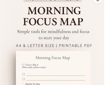 ADHD Morning Routine Planner: Neurodivergent Daily Focus Map (Digital Download)