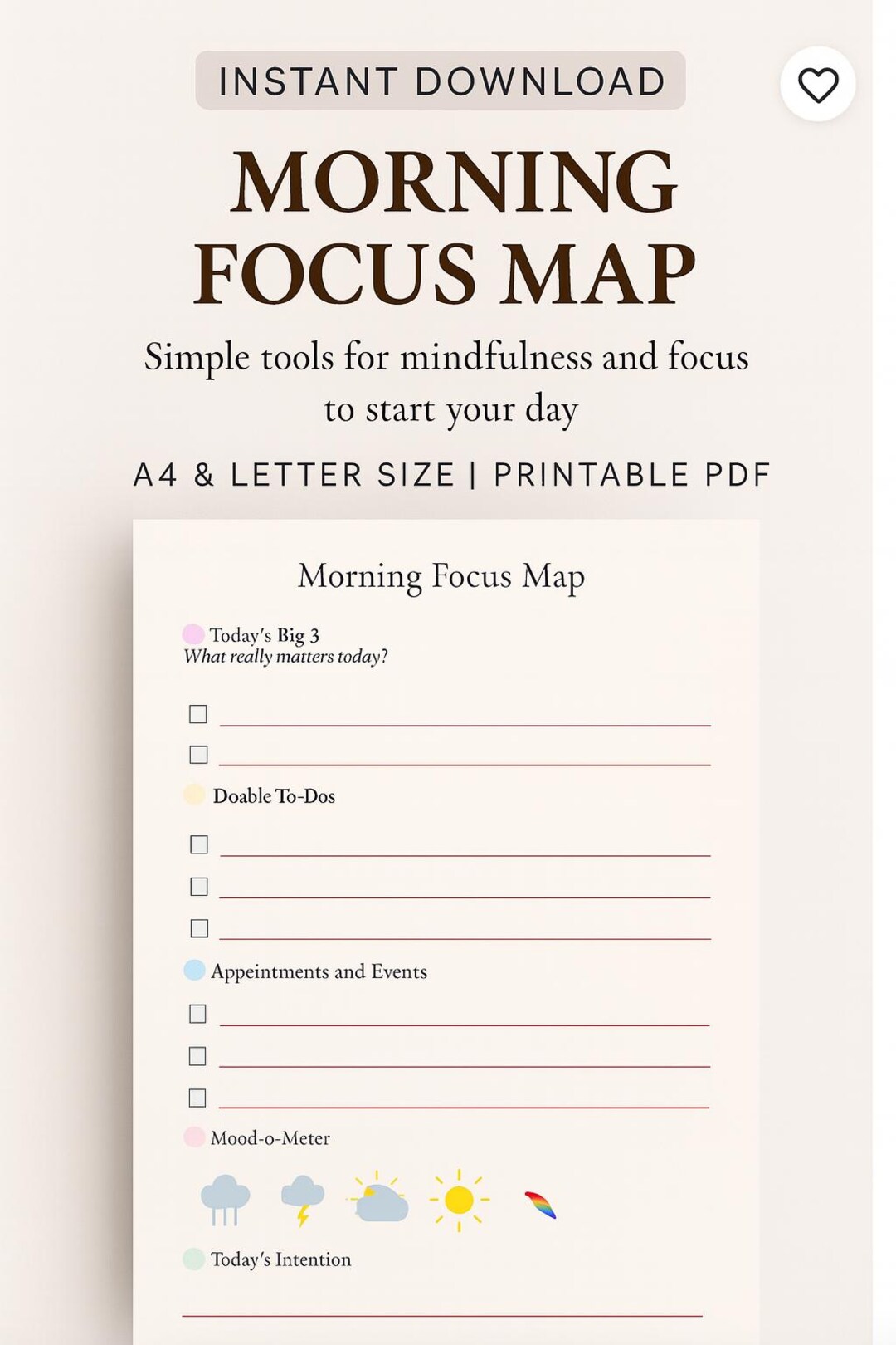 ADHD Morning Routine Planner: Neurodivergent Daily Focus Map (digital ...