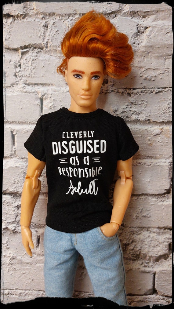 Casual Clothes for 12 Male Doll. Black T shirt With Funny Quote. Shirt Also Fits Broad Dolls. Item is Made on Order. Etsy Canada