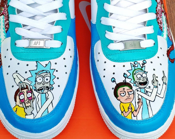 Custom Cartoon Shoes Colored Custom Shoes Custom Nike AF1 Etsy