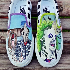 Beetlejuice Custom Shoes Beetlejuice Shoes Beetlejuice Sneakers