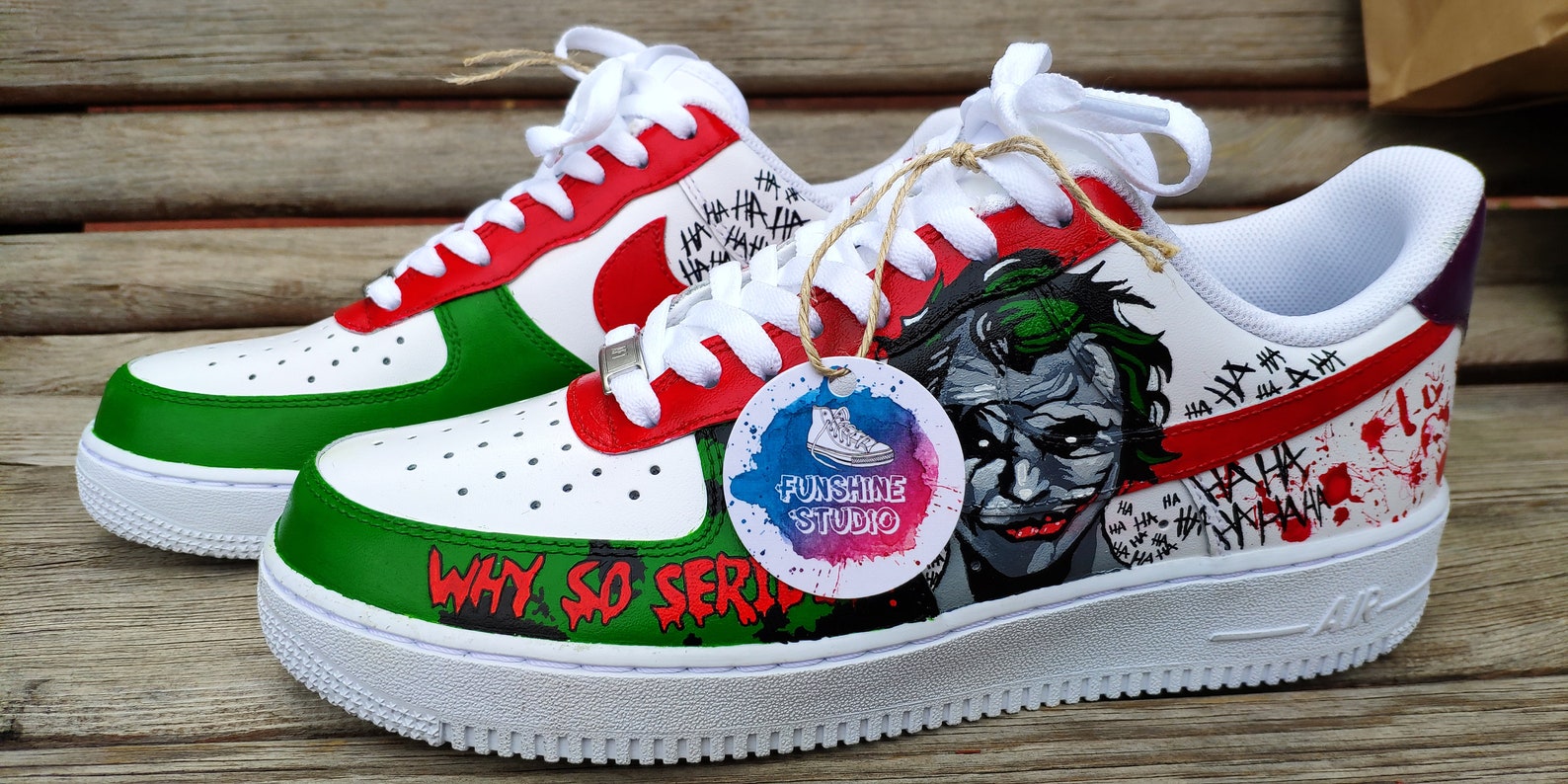Custom Joker Nike Air Force 1 AF 1 Joker Custom Nike Air Etsy
