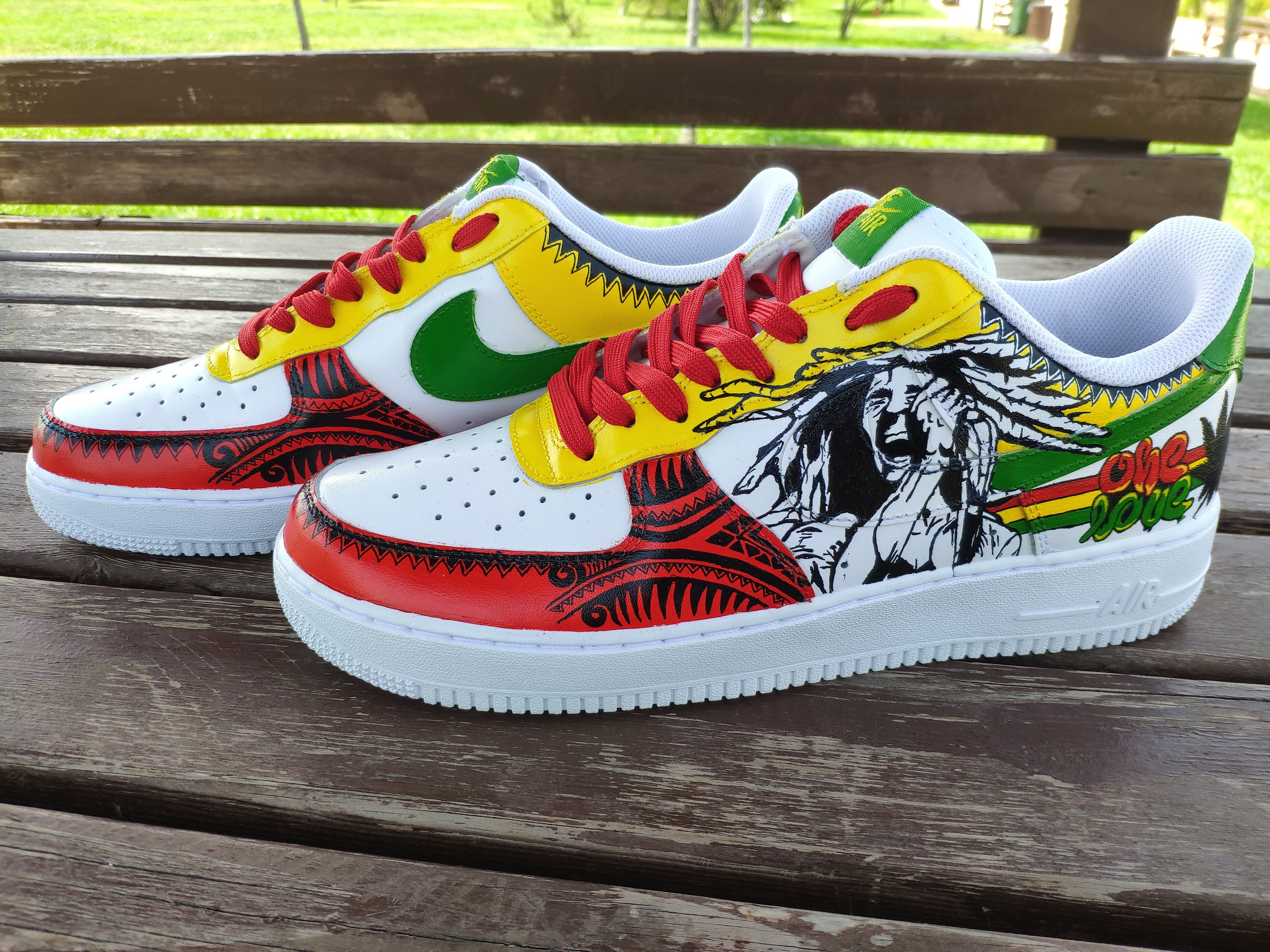 Custom Bob Marley Air Force 1 Custom Nike Air Force 1 - Etsy España