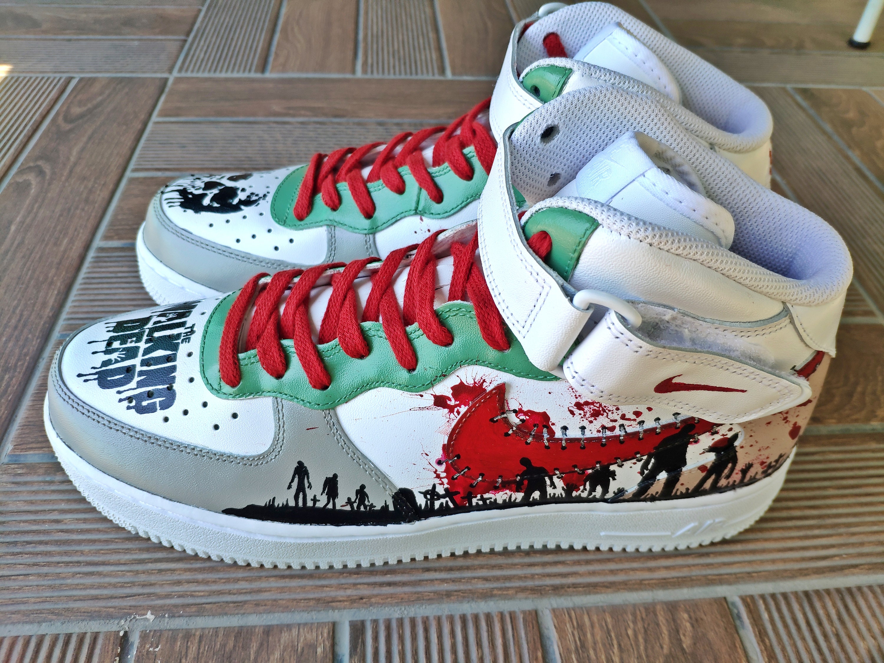 Custom Walking Dead Shoes Custom Twd Nike AF 1 Custom Etsy Hong Kong