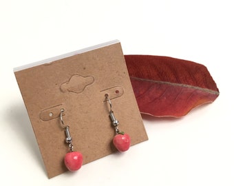 Apple Drop Earrings | Polymer Clay Drop Earrings