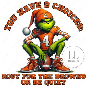Personalized Funny Christmas The Grinch Cleveland Browns NFL I