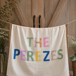 Custom Patchwork Banner | Personalized Fabric Banner | Wedding, Birthday, Baby Shower, Nursery Decor, Party Announcement Sign