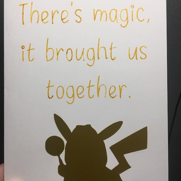 There's Magic Detective Pikachu Blank Card