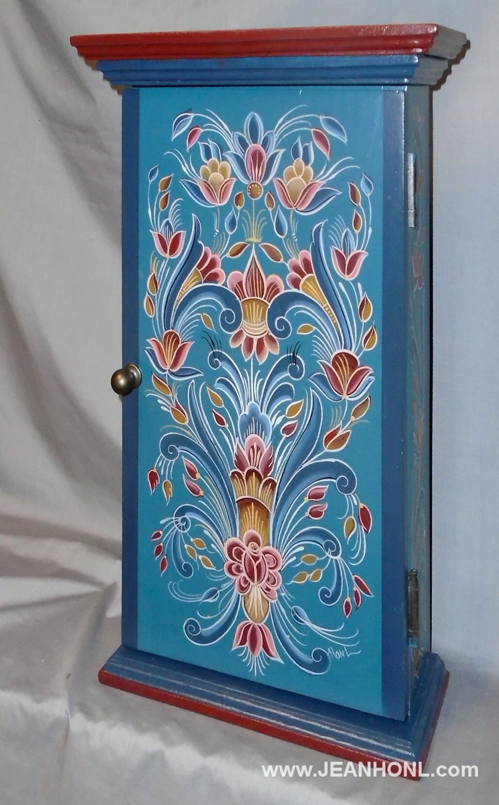 Rosemaling Wall Key Etsy